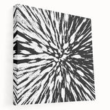 Black and White Abstract Art - Explosive Burst Monochrome Design