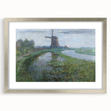 Modern Wall Art - Moonlit Landscape with Dutch Windmill