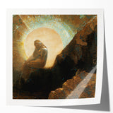 Modern Wall Art: Enigmatic Melancholy in Golden Tones