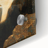 Modern Wall Art: Enigmatic Melancholy in Golden Tones