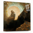 Modern Wall Art: Enigmatic Melancholy in Golden Tones