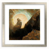 Modern Wall Art: Enigmatic Melancholy in Golden Tones