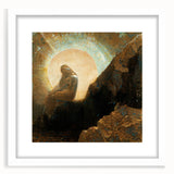 Modern Wall Art: Enigmatic Melancholy in Golden Tones