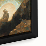 Modern Wall Art: Enigmatic Melancholy in Golden Tones