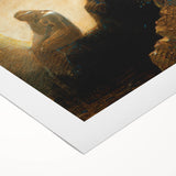 Modern Wall Art: Enigmatic Melancholy in Golden Tones