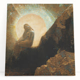 Modern Wall Art: Enigmatic Melancholy in Golden Tones