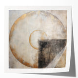 Abstract wall art featuring vibrant strokes in shades of blue, pink, and yellow, ideal for modern home decor, displayed in a glossy finish to enhance colors.