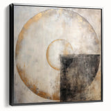 Framed canvas wall art featuring abstract black strokes on a textured background, showcasing a modern design that enhances contemporary decor. Ideal for living spaces or offices, adding a stylish touch to any room.