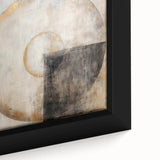 Close-up of framed abstract strokes wall art canvas, showcasing vibrant colors and dynamic brushwork, perfect for modern home decor or office settings.