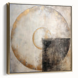 Abstract wall art featuring silver and gold strokes on a framed canvas, showcasing a modern design ideal for contemporary home decor. The piece evokes elegance and sophistication, perfect for enhancing living spaces.