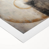 Abstract wall art on rolled canvas showcasing vibrant strokes in shades of blue, orange, and yellow, ideal for modern home decor. Packaged securely for safe delivery.