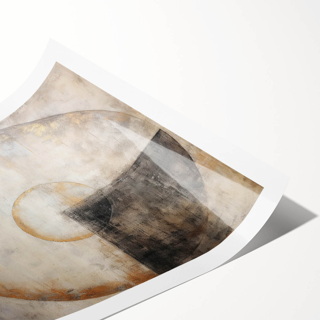 Abstract wall art print showcasing vibrant, multicolored strokes in a dynamic, contemporary design, perfect for modern home decor. The rolled print is packaged securely in a protective cardboard tube, highlighting its artistic flair suitable for living rooms or offices.