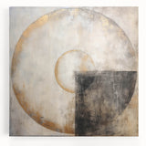 Abstract wall art featuring vibrant strokes in shades of blue, pink, and gold on a stretched canvas, perfect for modern home decor and artistic ambiance.