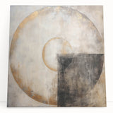 Abstract wall art featuring vibrant strokes in blue, orange, and yellow hues, elegantly displayed on a stretched canvas, perfect for enhancing modern interior decor.