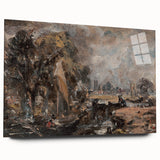 Famous Romantic Era Art: Dedham Lock by John Constable