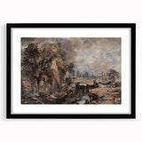 Famous Romantic Era Art: Dedham Lock by John Constable