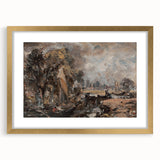 Famous Romantic Era Art: Dedham Lock by John Constable
