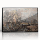 Famous Romantic Era Art: Dedham Lock by John Constable