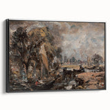 Famous Romantic Era Art: Dedham Lock by John Constable
