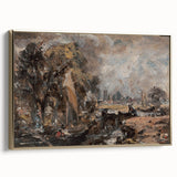 Famous Romantic Era Art: Dedham Lock by John Constable