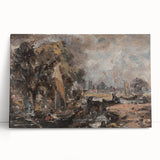 Famous Romantic Era Art: Dedham Lock by John Constable