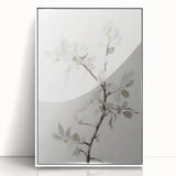 Minimalist Floral Branch - Contemporary Living Room Wall Art