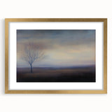 Office Art Prints - Serene Lone Tree Landscape Canvas Decor
