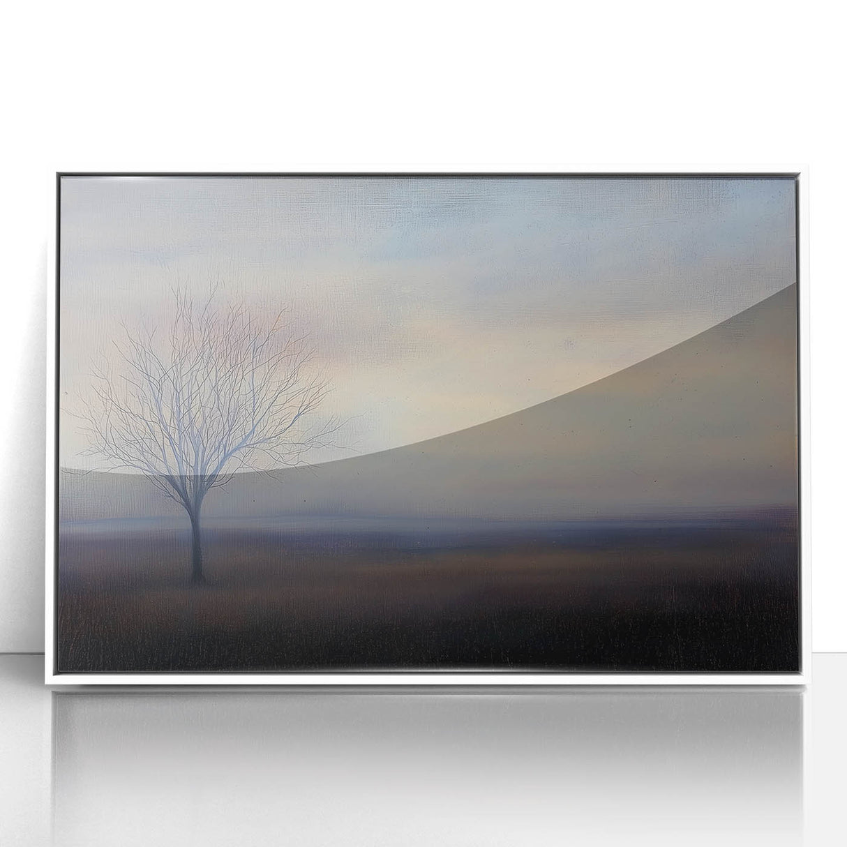 Office Art Prints - Serene Lone Tree Landscape Canvas Decor