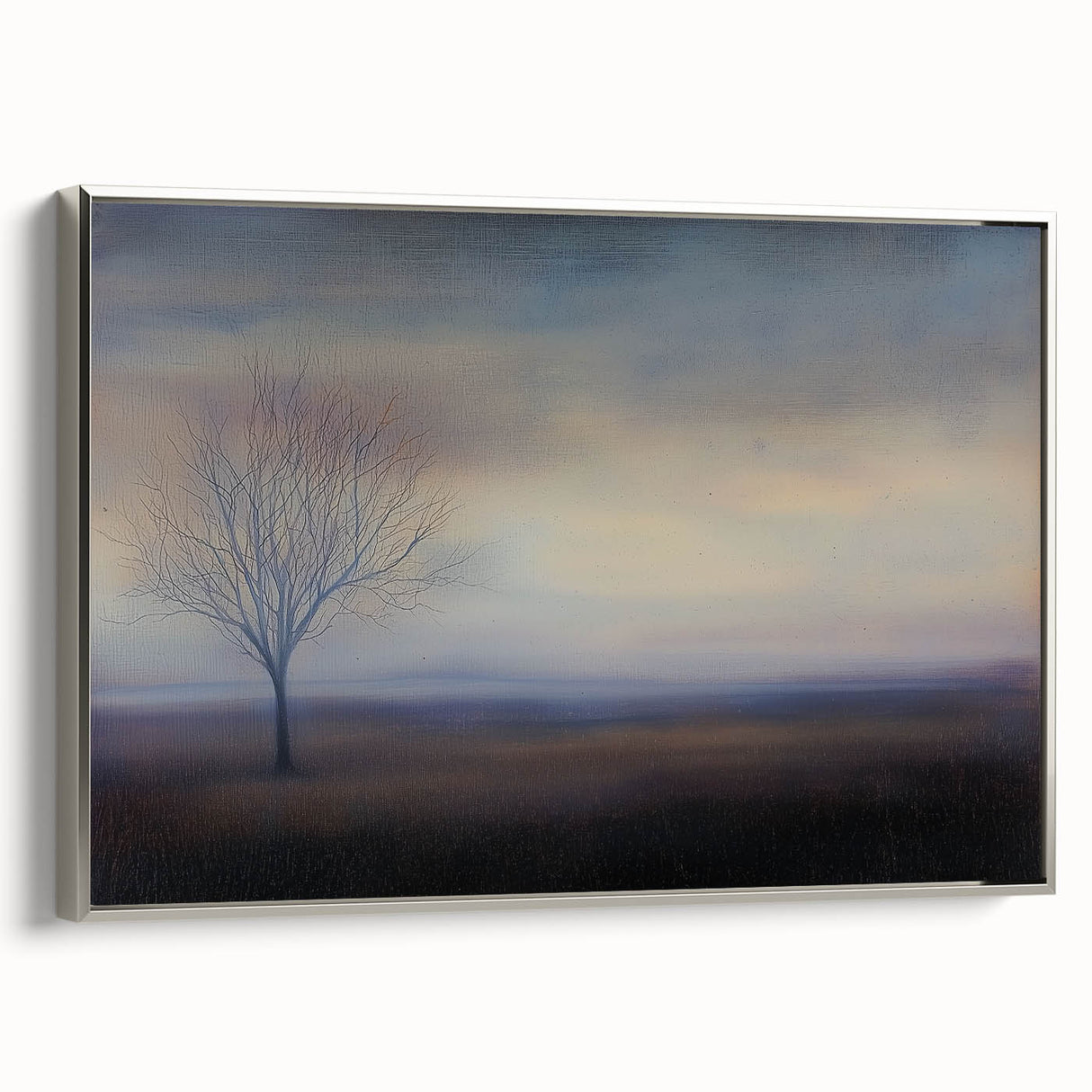 Office Art Prints - Serene Lone Tree Landscape Canvas Decor