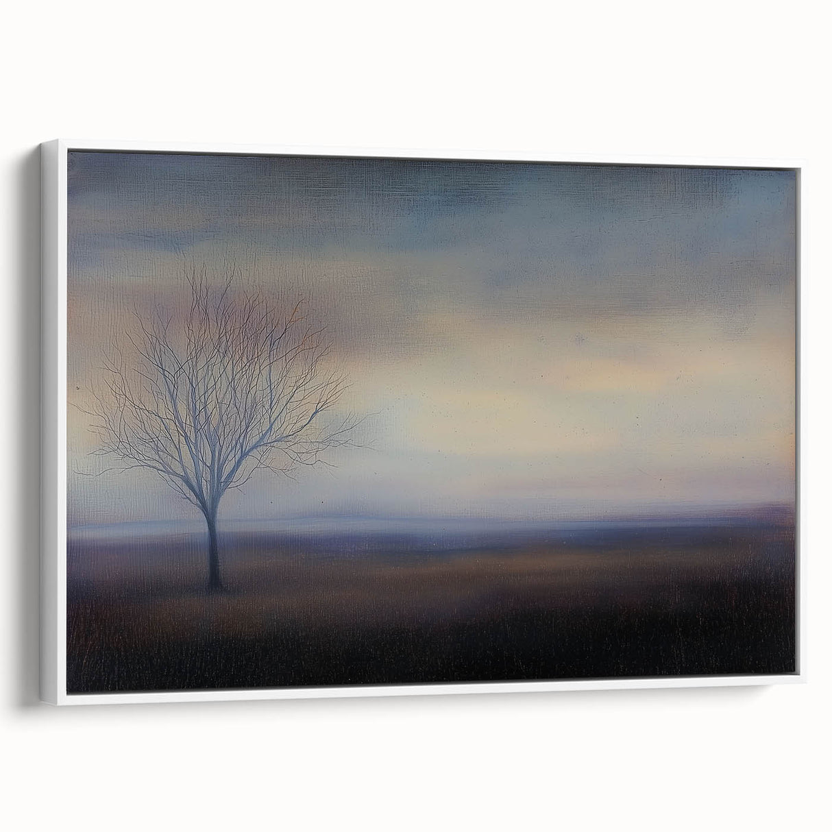 Office Art Prints - Serene Lone Tree Landscape Canvas Decor