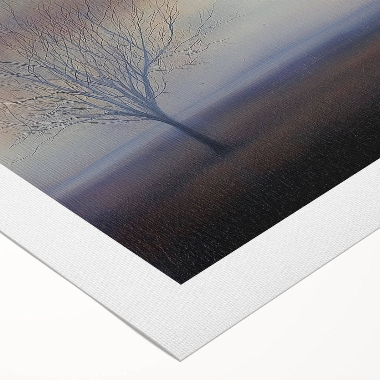 Office Art Prints - Serene Lone Tree Landscape Canvas Decor