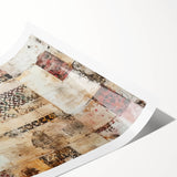 Abstract architectural wall art print showcasing dynamic geometric shapes in vibrant colors, rolled for shipment in a protective cardboard tube. Ideal for modern decor.