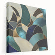Abstract geometric art canvas with vibrant colors and intricate shapes, showcasing a modern design suitable for contemporary home decor. Ideal for living rooms or offices.