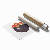 Extra large rolled print featuring vibrant floral art with a variety of fruits.