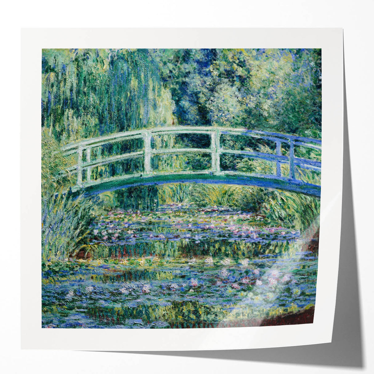 Claude Monet's Water Lilies and Japanese Bridge - Impressionist Garden Art