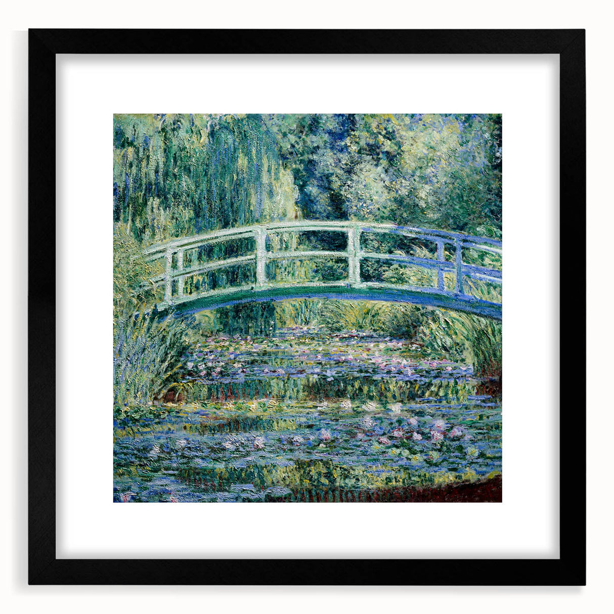 Claude Monet's Water Lilies and Japanese Bridge - Impressionist Garden Art