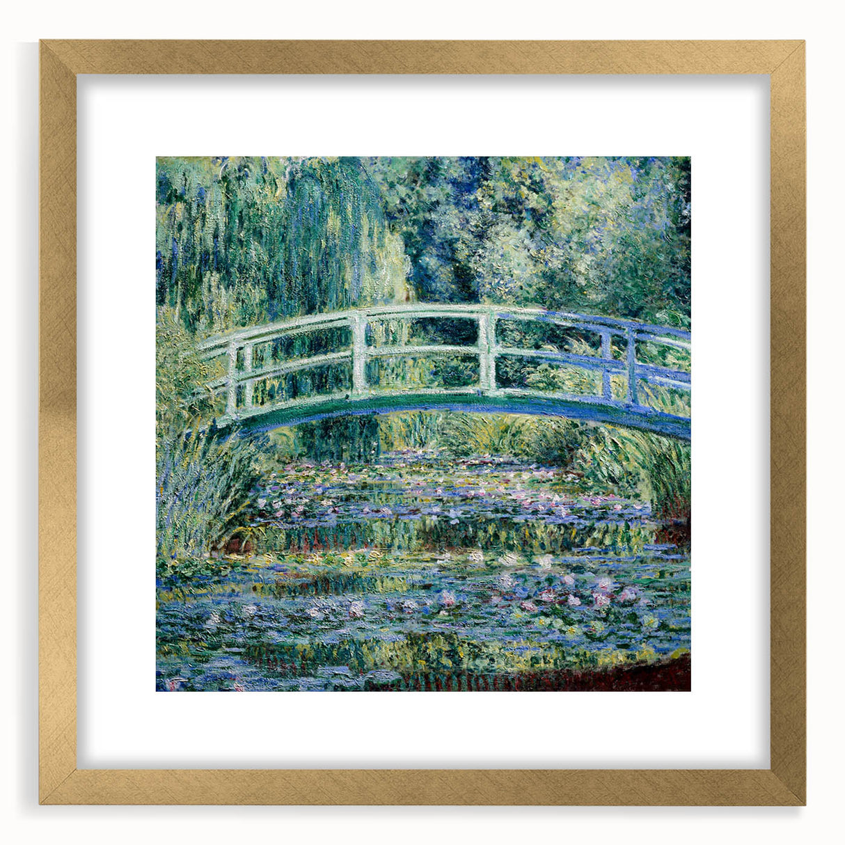 Claude Monet's Water Lilies and Japanese Bridge - Impressionist Garden Art