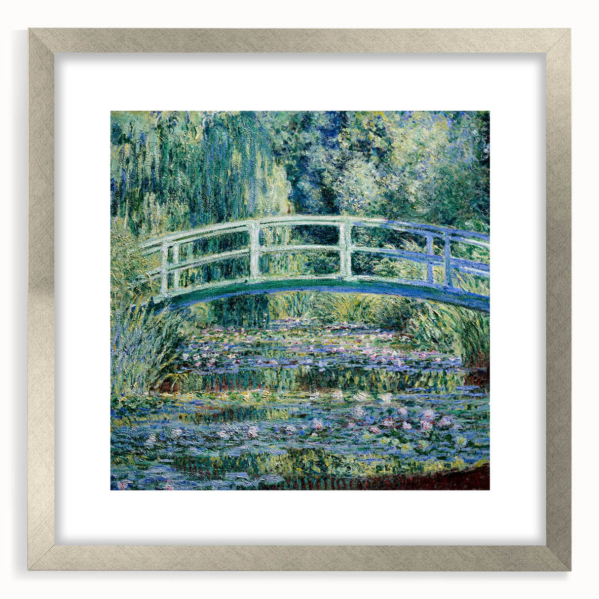 Claude Monet's Water Lilies and Japanese Bridge - Impressionist Garden Art