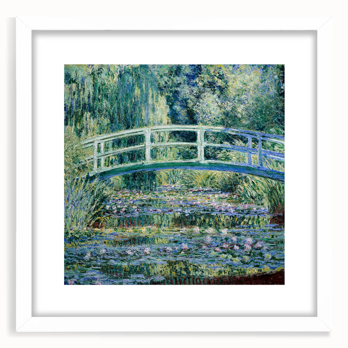 Claude Monet's Water Lilies and Japanese Bridge - Impressionist Garden Art