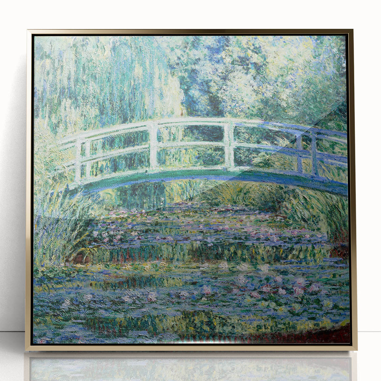 Claude Monet's Water Lilies and Japanese Bridge - Impressionist Garden Art