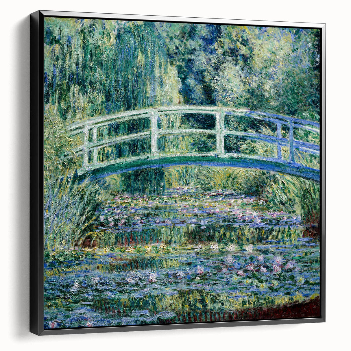 Claude Monet's Water Lilies and Japanese Bridge - Impressionist Garden Art