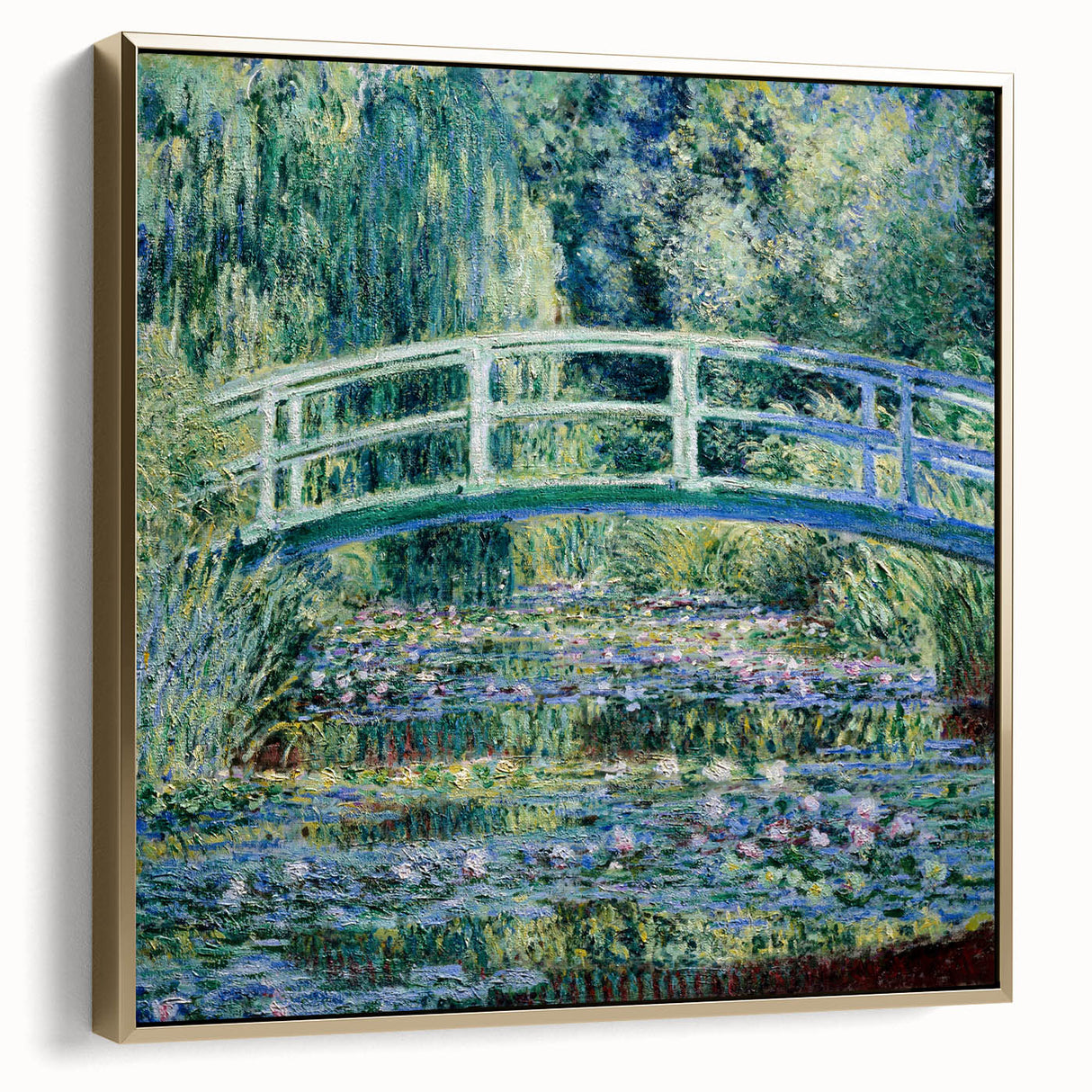 Claude Monet's Water Lilies and Japanese Bridge - Impressionist Garden Art