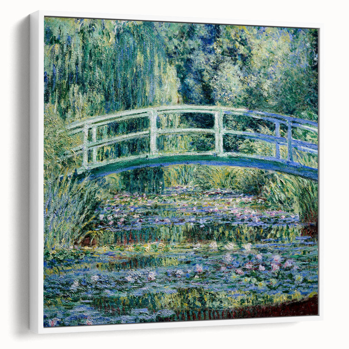 Claude Monet's Water Lilies and Japanese Bridge - Impressionist Garden Art