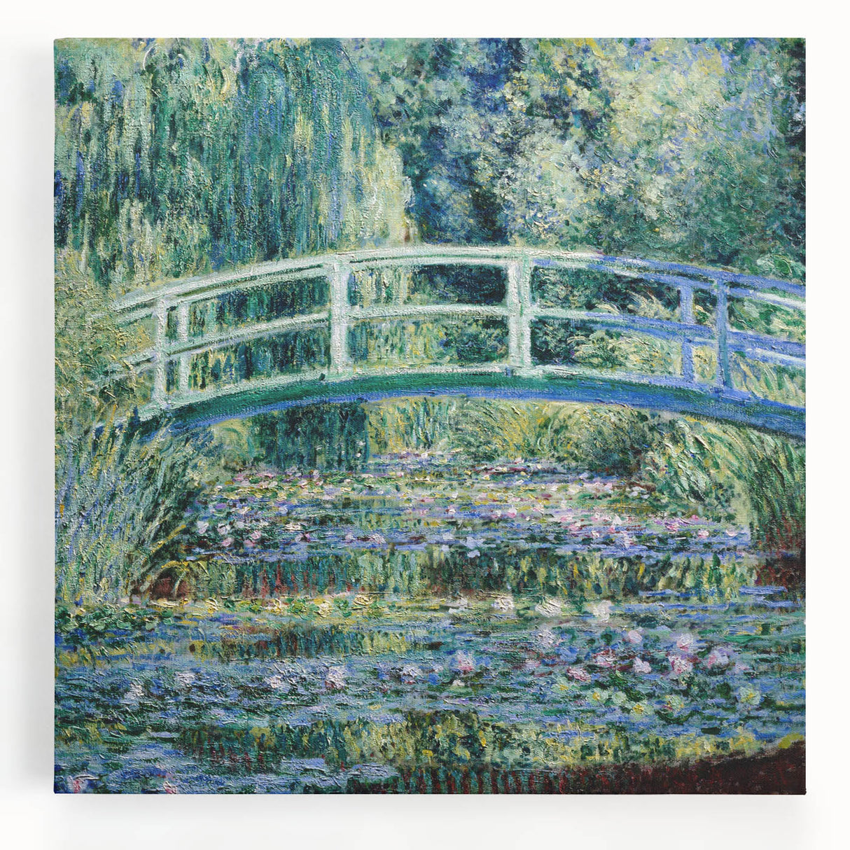 Claude Monet's Water Lilies and Japanese Bridge - Impressionist Garden Art