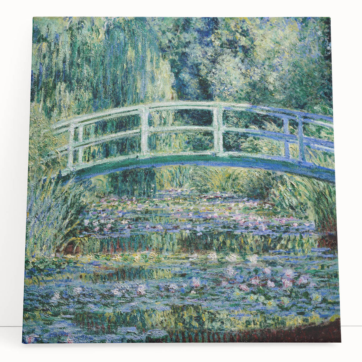 Claude Monet's Water Lilies and Japanese Bridge - Impressionist Garden Art