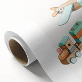 Girls Room Wall Art - Wooden Train & Airplane Kids Room Art