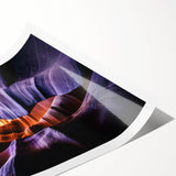 Stunning landscape print of colorful canyons showcasing rich earthy tones and intricate textures, rolled for easy shipping and display in any home decor.