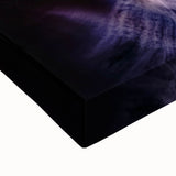 Close-up of a stretched canvas artwork depicting a vibrant landscape of canyons, showcasing rich earth tones and intricate details, ideal for home decor.