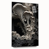 Large abstract wall art on acrylic glass displaying swirling blue and gray tones, ideal for bedroom or dining room decor.