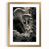 Extra large abstract art print with textured design in gold and beige tones, framed with mat, suitable for living room decor.